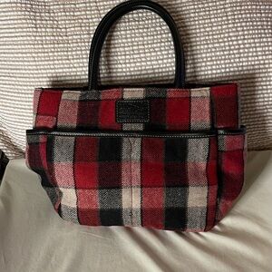 Relic Plaid Tote Bag Red and Black Plaid NWOT Festive and Versatile Relic